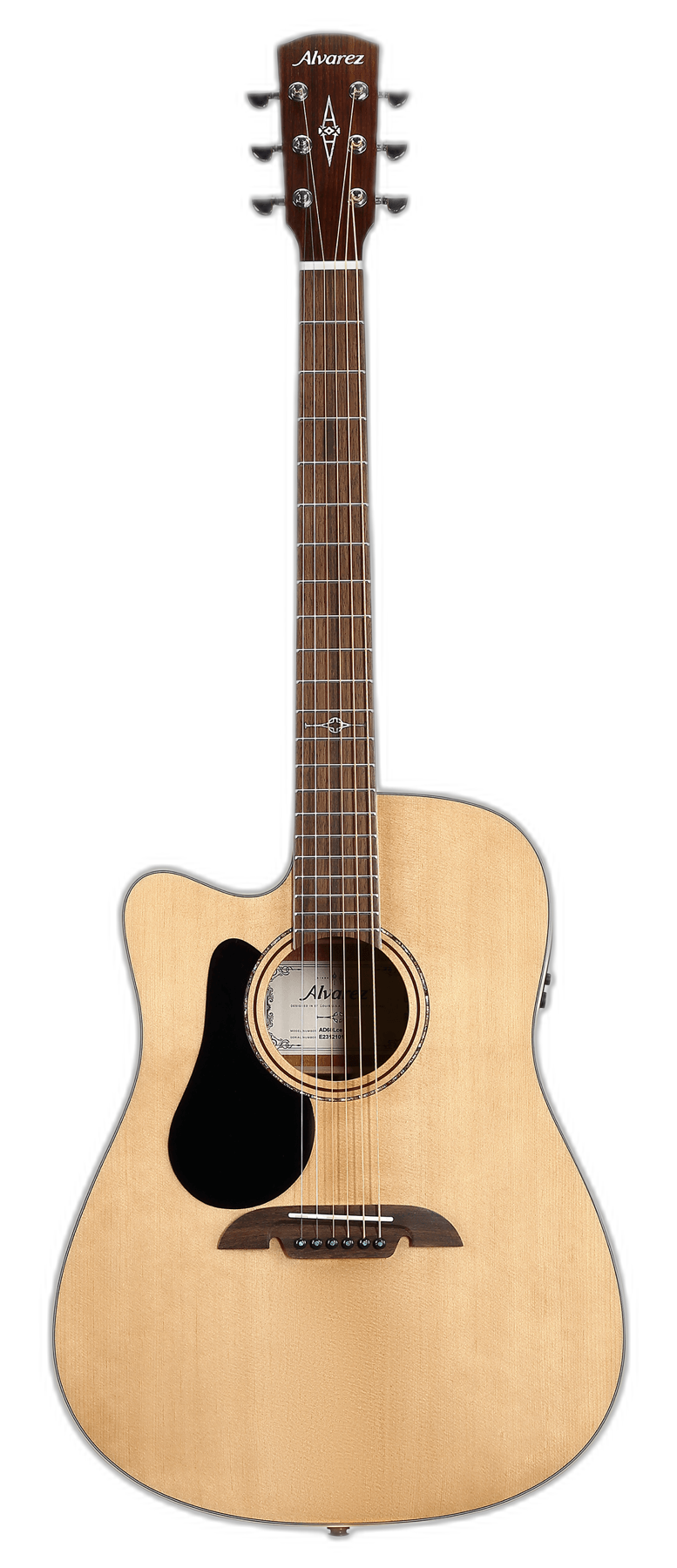 Alvarez AD60LCE left-handed acoustic guitar in Natural