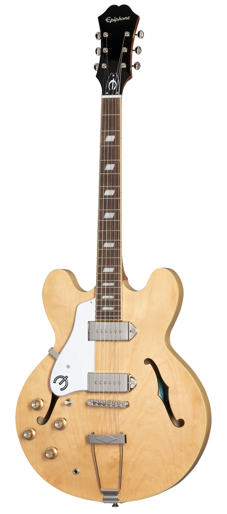 Epiphone Epiphone Casino left-handed electric guitar in Natural, front view