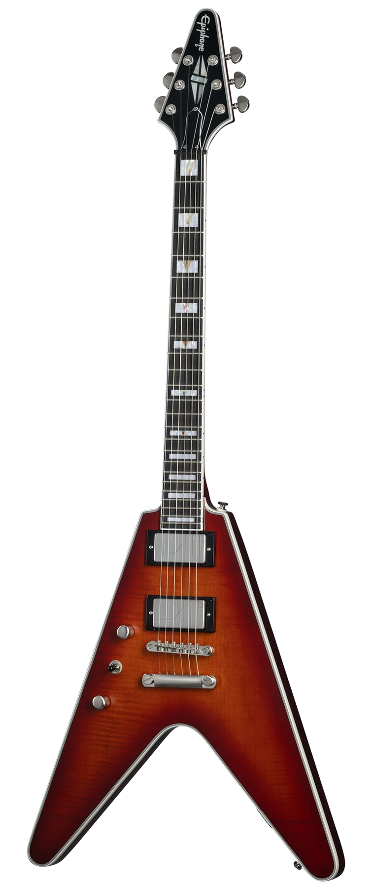 Epiphone Epiphone Flying V Prophecy left-handed electric guitar in Aged Bengal Tiger Burst