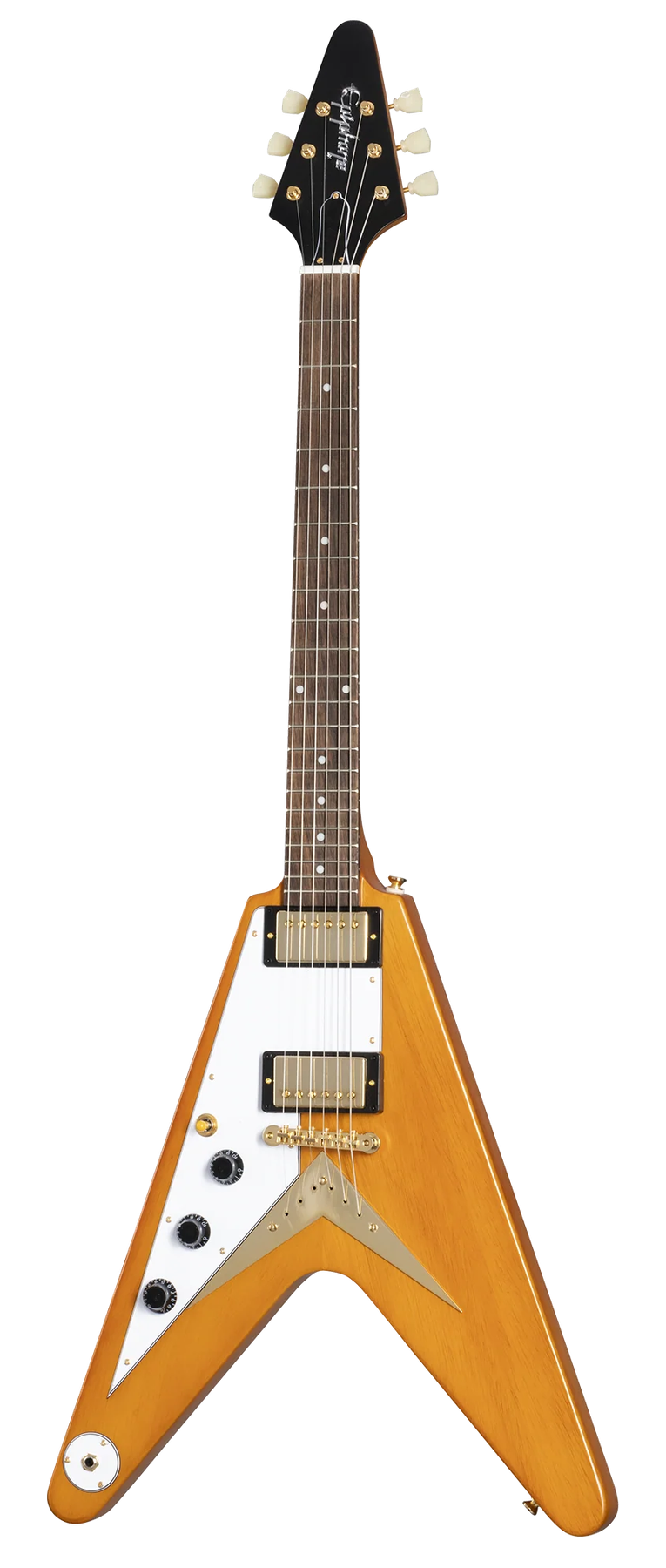 Epiphone Epiphone IGC 1958 Korina Flying V left-handed electric guitar in Aged Natural