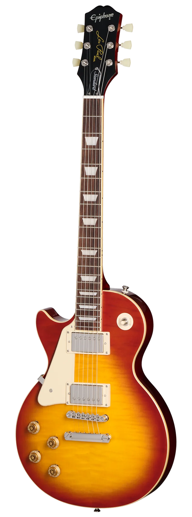 Epiphone Epiphone Les Paul Standard 50s left-handed electric guitar in Washed Cherry Sunburst, front view