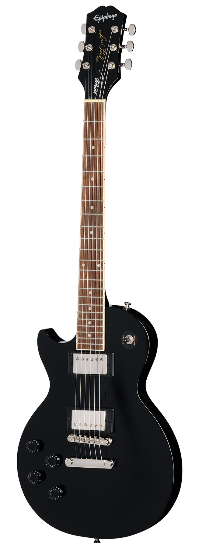 Epiphone Epiphone Les Paul Tribute left-handed electric guitar in Ebony, front view