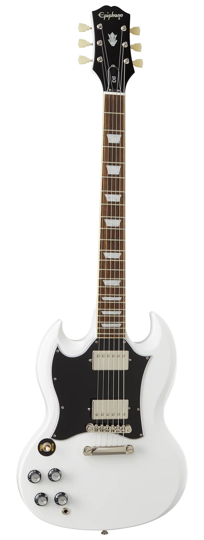 Epiphone Epiphone SG Standard left-handed electric guitar in Alpine White, front view