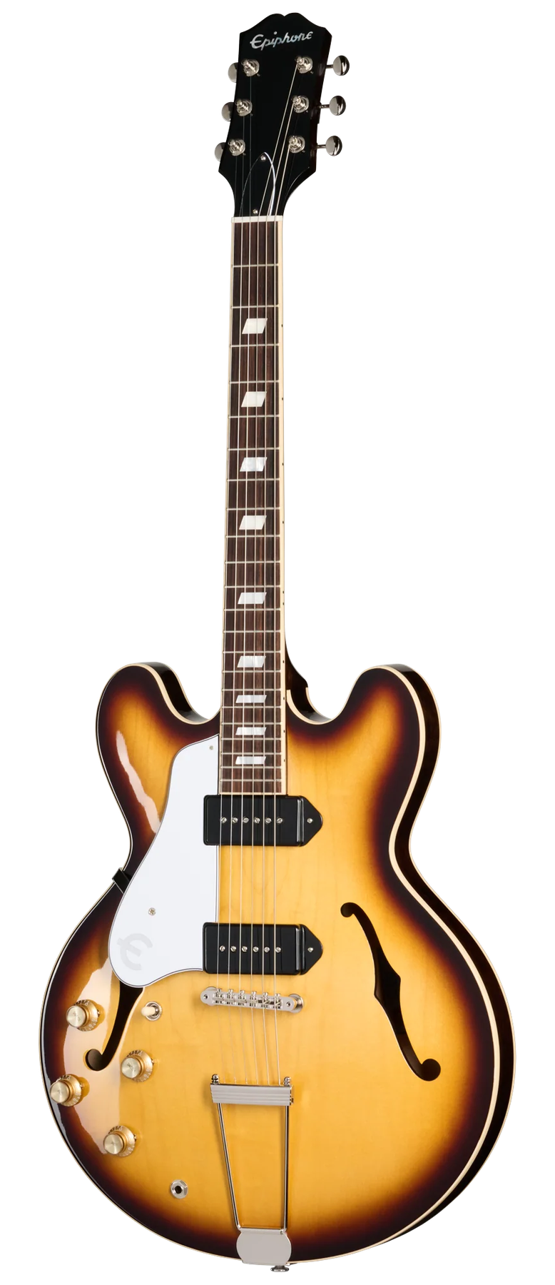 Epiphone Epiphone USA Casino left-handed electric guitar in Vintage Sunburst, front view