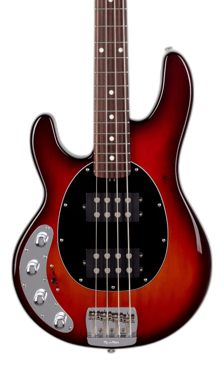 Ernie Ball Music Man StingRay Special HH Left Handed left-handed electric bass in Burnt Amber
