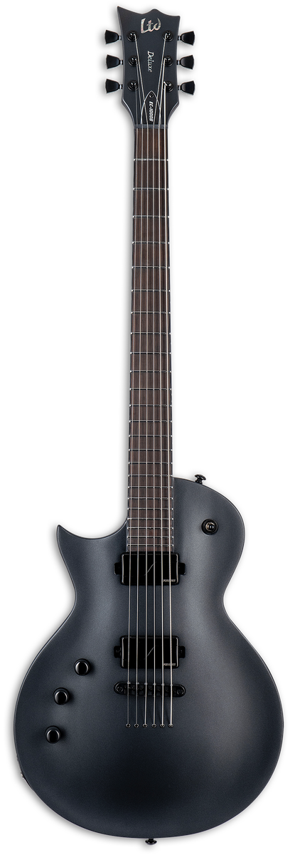 ESP/LTD EC-1000 BARITONE left-handed electric guitar in Charcoal Metallic Satin