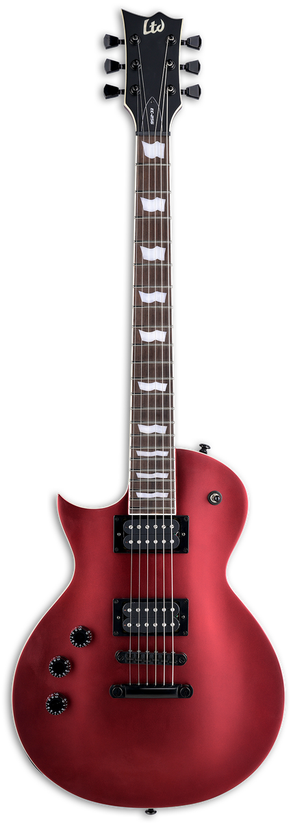 ESP/LTD EC-256 left-handed electric guitar in Candy Apple Red Satin