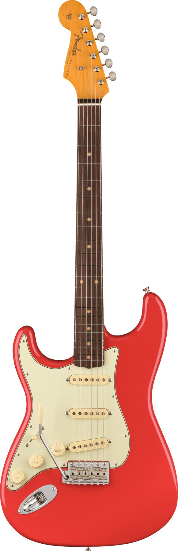 Fender American Vintage II 1961 Stratocaster® left-handed electric guitar in Fiesta Red, front view