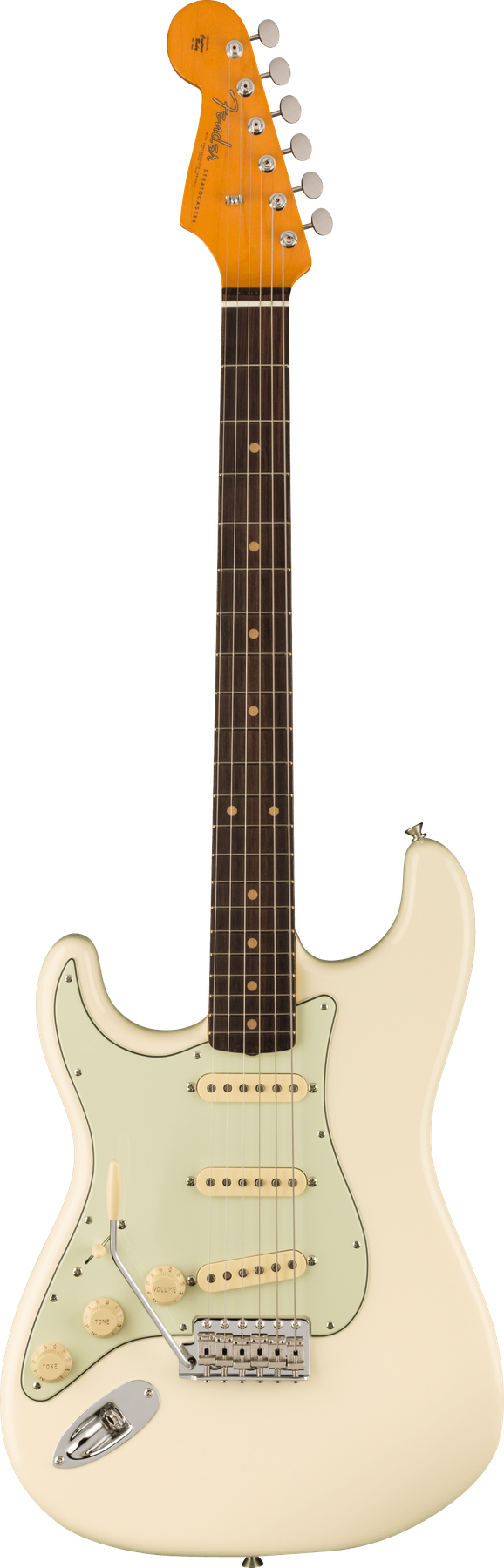 Fender American Vintage II 1961 Stratocaster® left-handed electric guitar in Olympic White