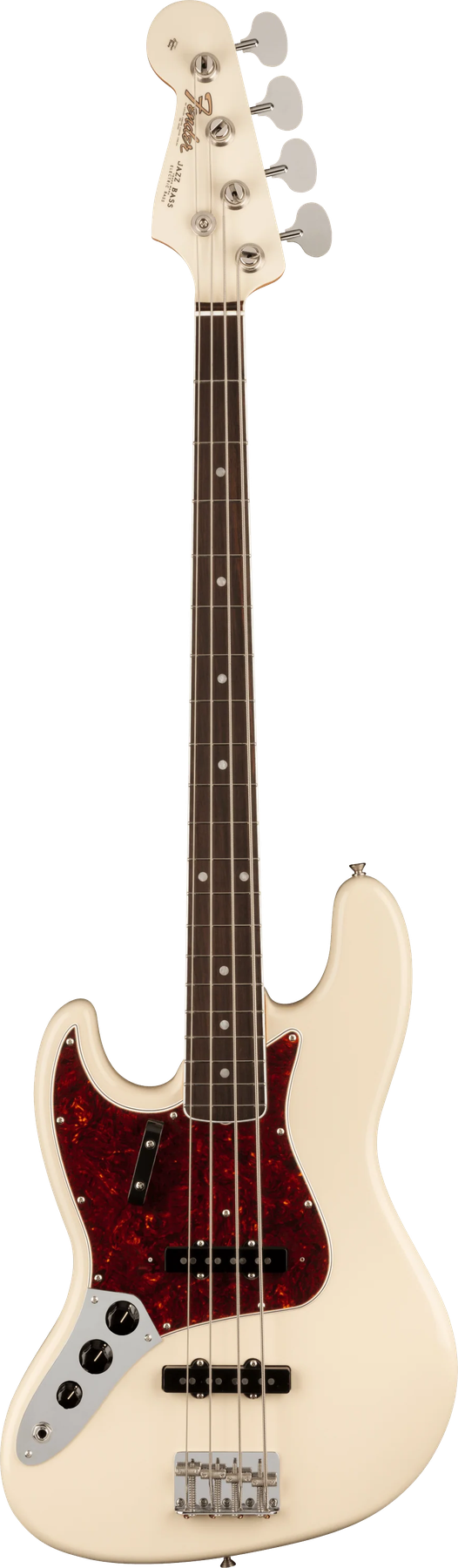Fender American Vintage II 1966 Jazz Bass Left-Hand left-handed electric bass in Olympic White