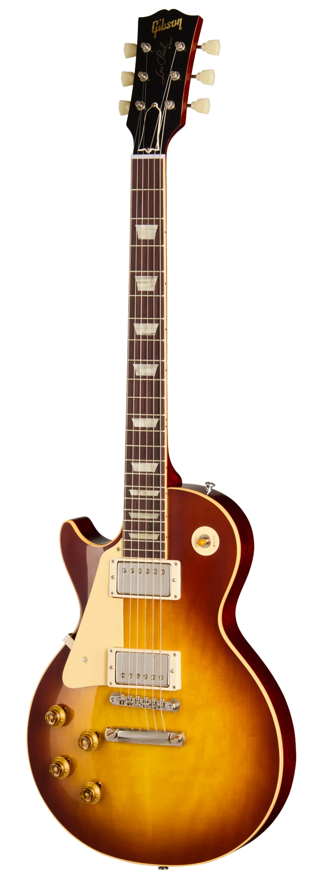 Gibson Gibson Custom 1958 Les Paul Standard Reissue left-handed electric guitar in VOS, Iced Tea Burst