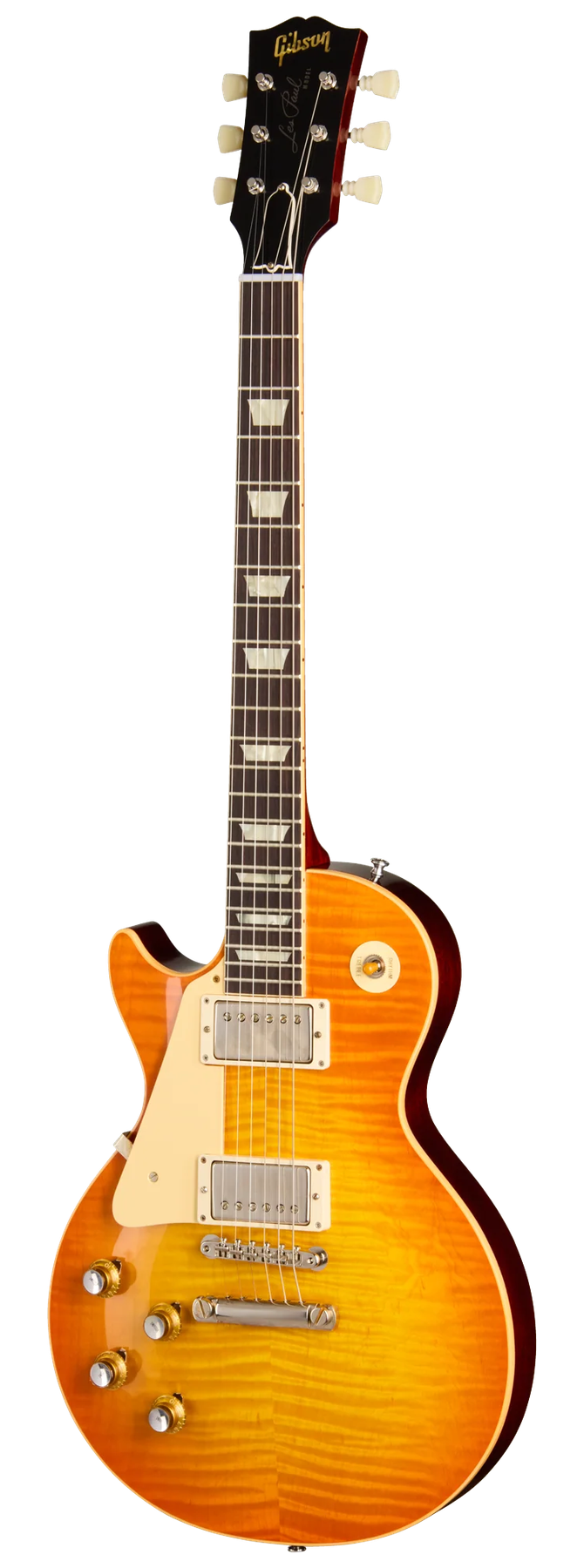 Gibson Gibson Custom 1960 Les Paul Standard Reissue left-handed electric guitar in VOS, Tangerine Burst