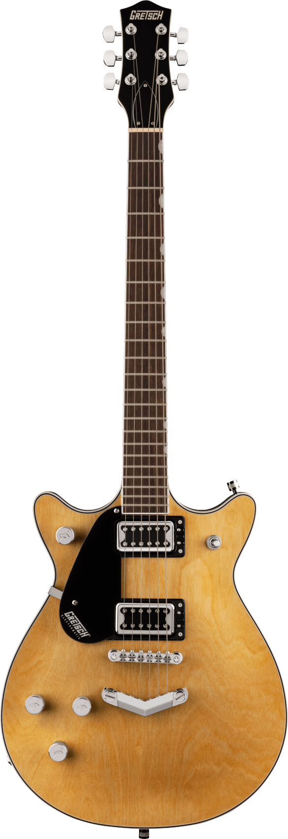 Gretsch G5222LH Electromatic Double Jet BT with V-Stoptail left-handed electric guitar in Natural