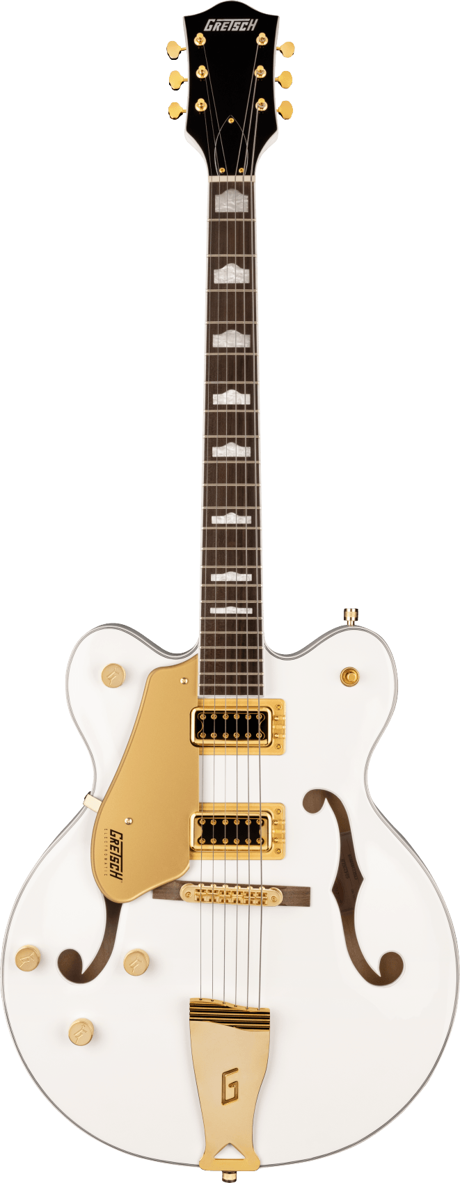 Gretsch G5422GLH Electromatic Classic Hollow Body Double-Cut with Gold Hardware left-handed electric guitar in Snowcrest White