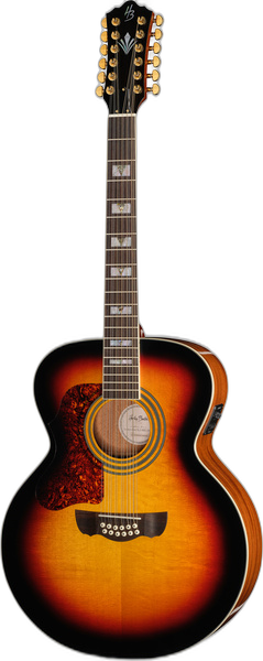 Harley Benton Custom Line CLJ-412E LH SB left-handed acoustic guitar in Sunburst