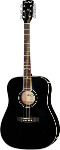 Harley Benton D-120LH BK left-handed acoustic guitar in Black high-gloss