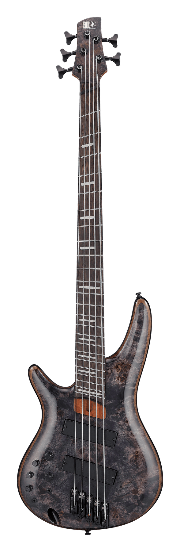 Ibanez SRMS805L left-handed electric bass in Deep Twilight