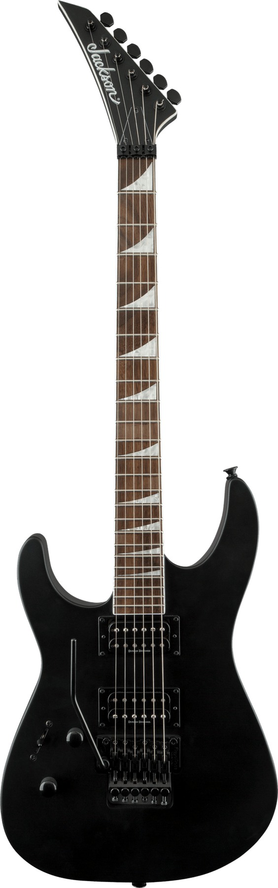 Jackson X Series Soloist™ SLX left-handed electric guitar in Satin Black, front view