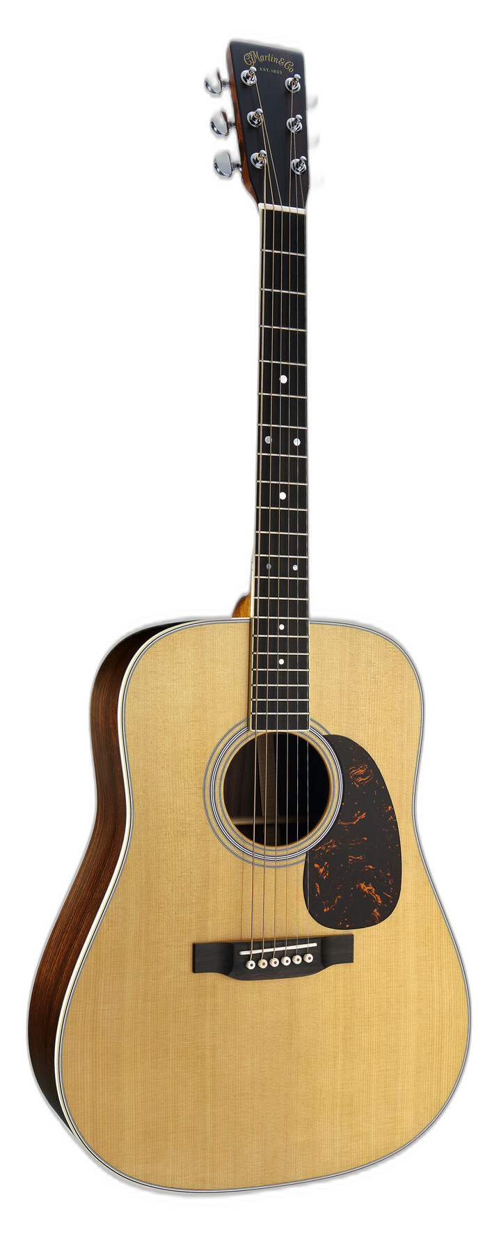 Martin D-35 left-handed acoustic guitar in Natural