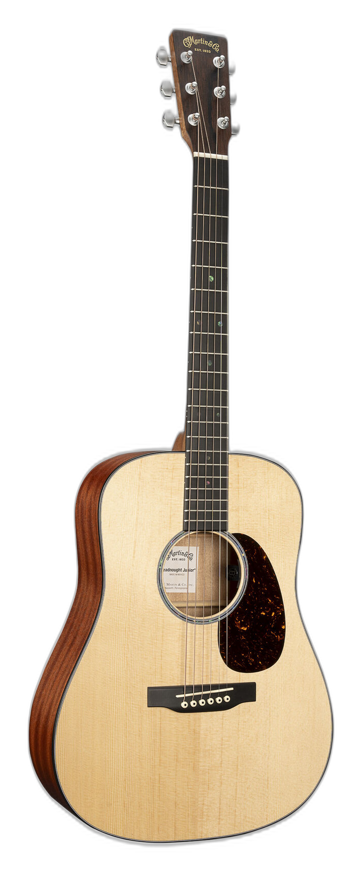 Martin D Jr-E left-handed acoustic guitar in Natural