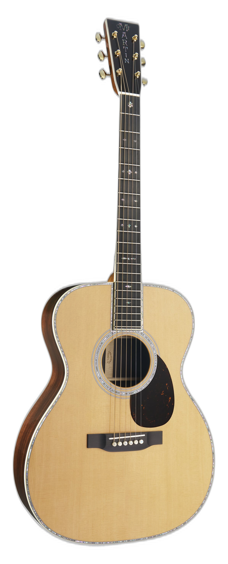 Martin OM-42 left-handed acoustic guitar in Natural