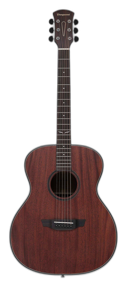 Orangewood Oliver Mahogany Left-Handed left-handed acoustic guitar in Natural, front view