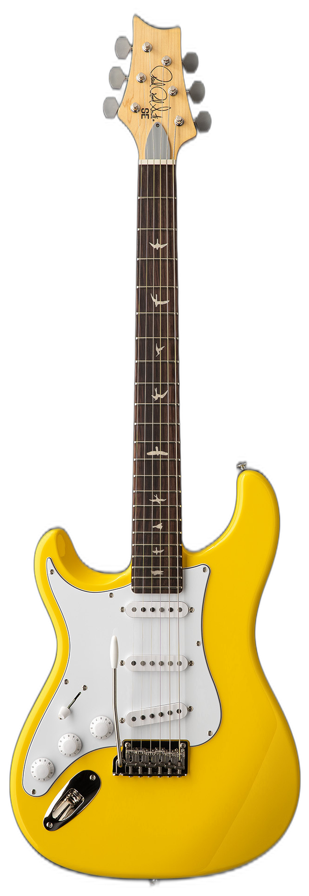 PRS SE Silver Sky "" left-handed electric guitar in Dandy Lion, front view