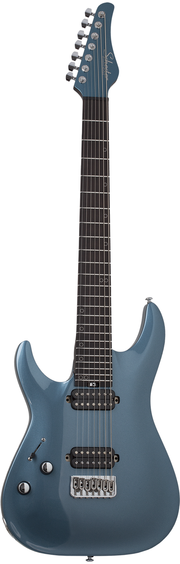 Schecter Aaron Marshall AM-7 left-handed electric guitar in Cobalt Slate