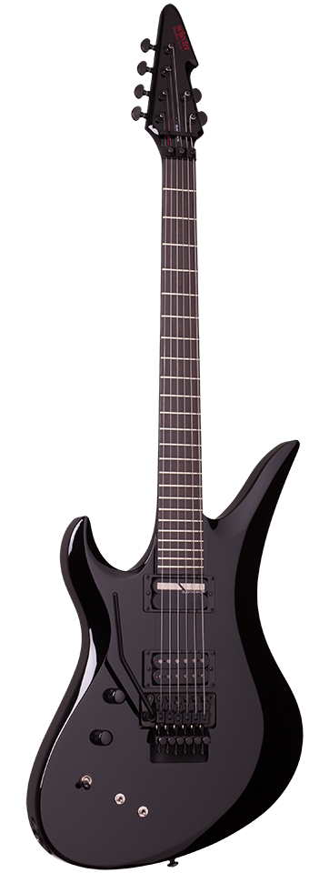 Schecter Blackjack A-6 FR S left-handed electric guitar in Gloss Black (BLK)