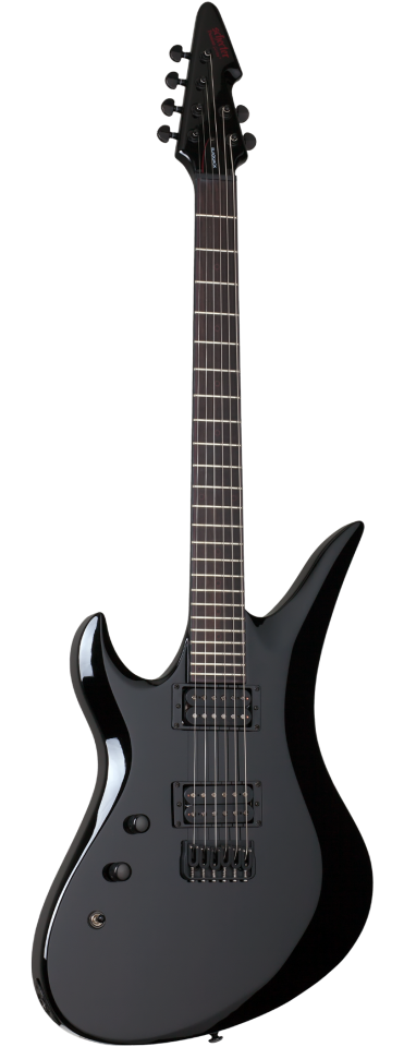 Schecter Blackjack A-6 left-handed electric guitar in Gloss Black (BLK)