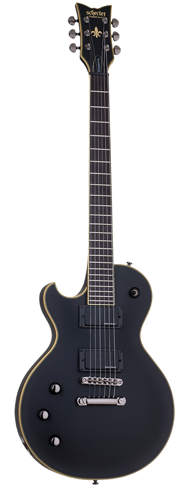 Schecter Blackjack ATX Solo-II left-handed electric guitar in Aged Black Satin (ABSN)