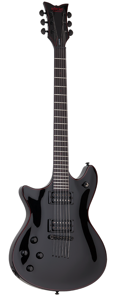 Schecter Blackjack Tempest left-handed electric guitar in Gloss Black (BLK)