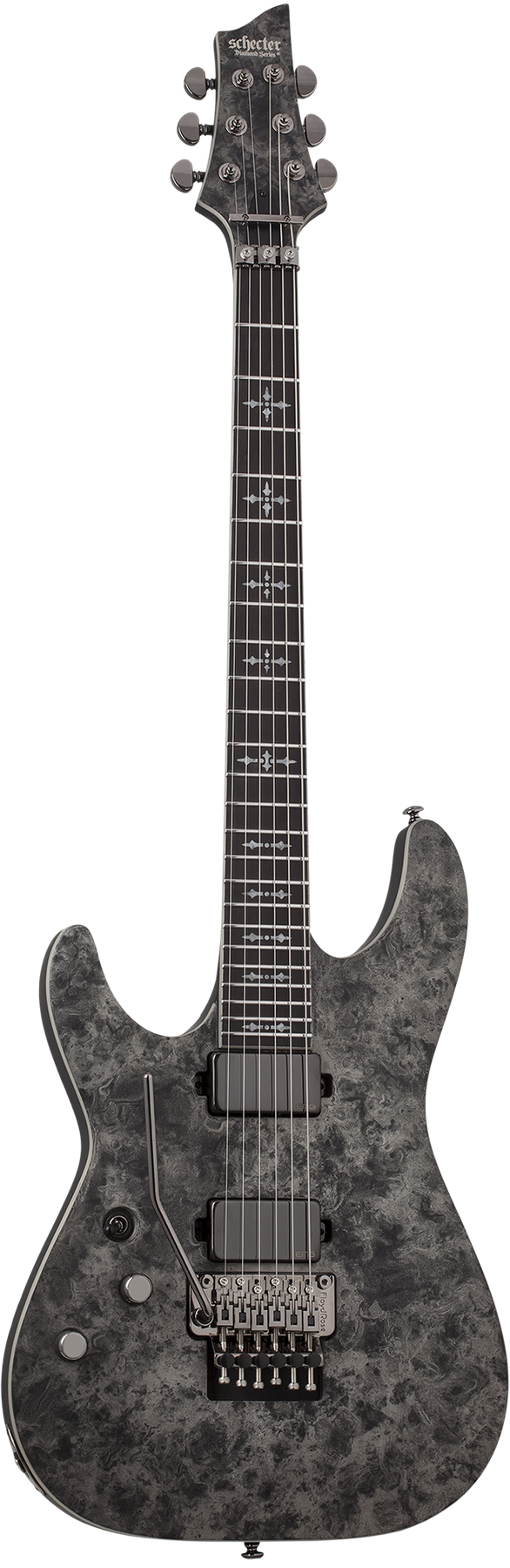 Schecter Ernie C C-1 left-handed electric guitar in Satin Black Reign