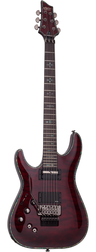 Schecter Hellraiser C-1 FR S left-handed electric guitar in Black Cherry