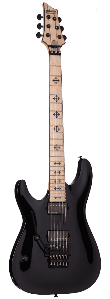 Schecter Jeff Loomis JL-6 FR left-handed electric guitar in Gloss Black (BLK)