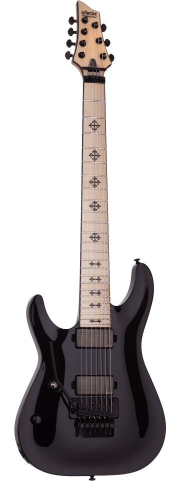 Schecter Jeff Loomis JL-7 FR left-handed electric guitar in Gloss Black (BLK)
