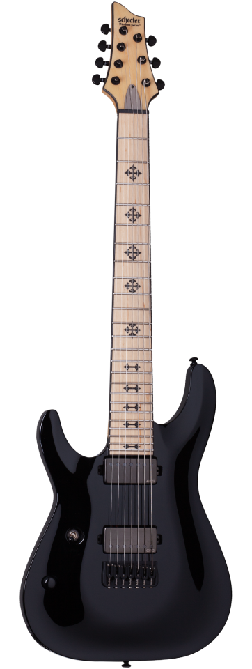 Schecter Jeff Loomis JL-7 left-handed electric guitar in Gloss Black (BLK)
