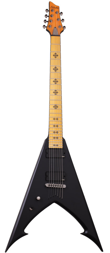 Schecter Jeff Loomis JLV-7 NT left-handed electric guitar in Satin Black (SBK)