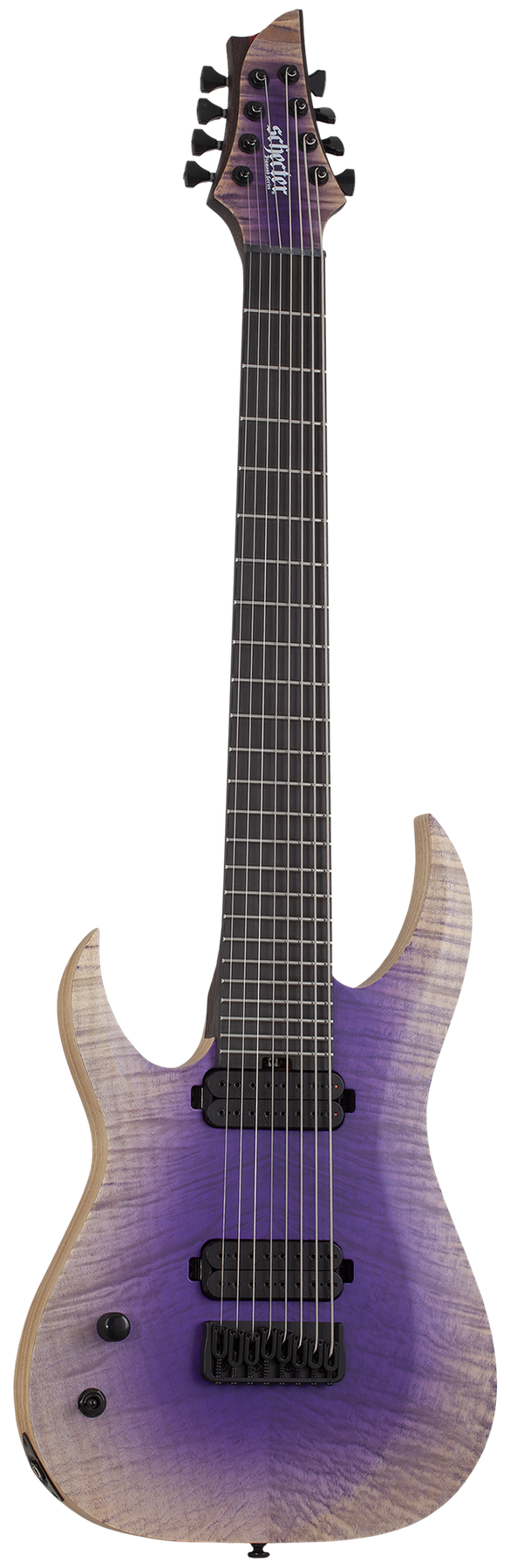 Schecter John Browne Tao-8 left-handed electric guitar in Ozone Burst