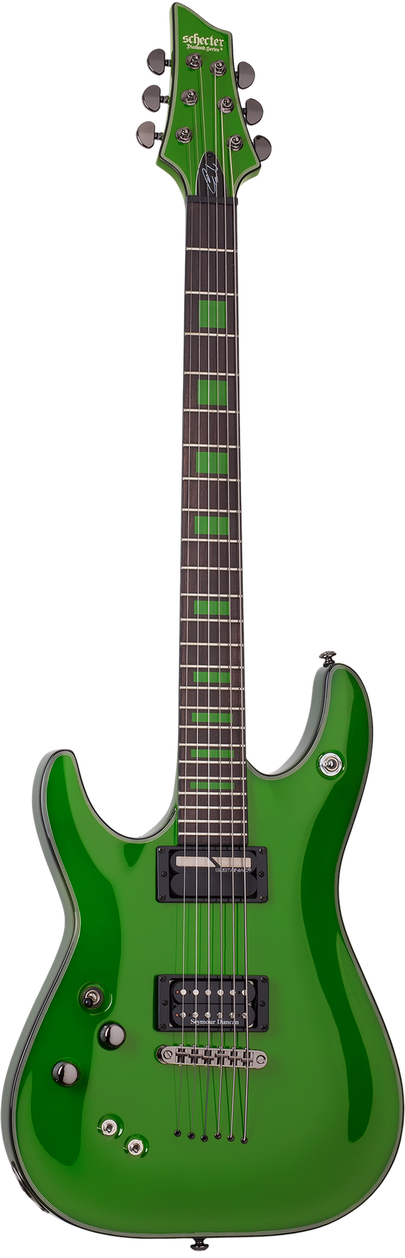 Schecter Kenny Hickey C-1 EX S left-handed electric guitar in Steele Green