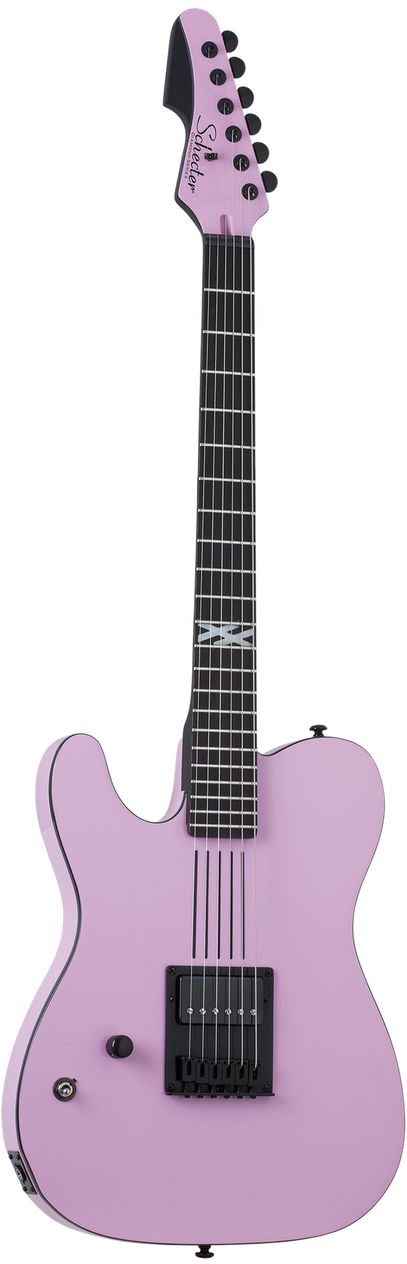 Schecter Machine Gun Kelly PT left-handed electric guitar in Ticket to My Downfall Pink