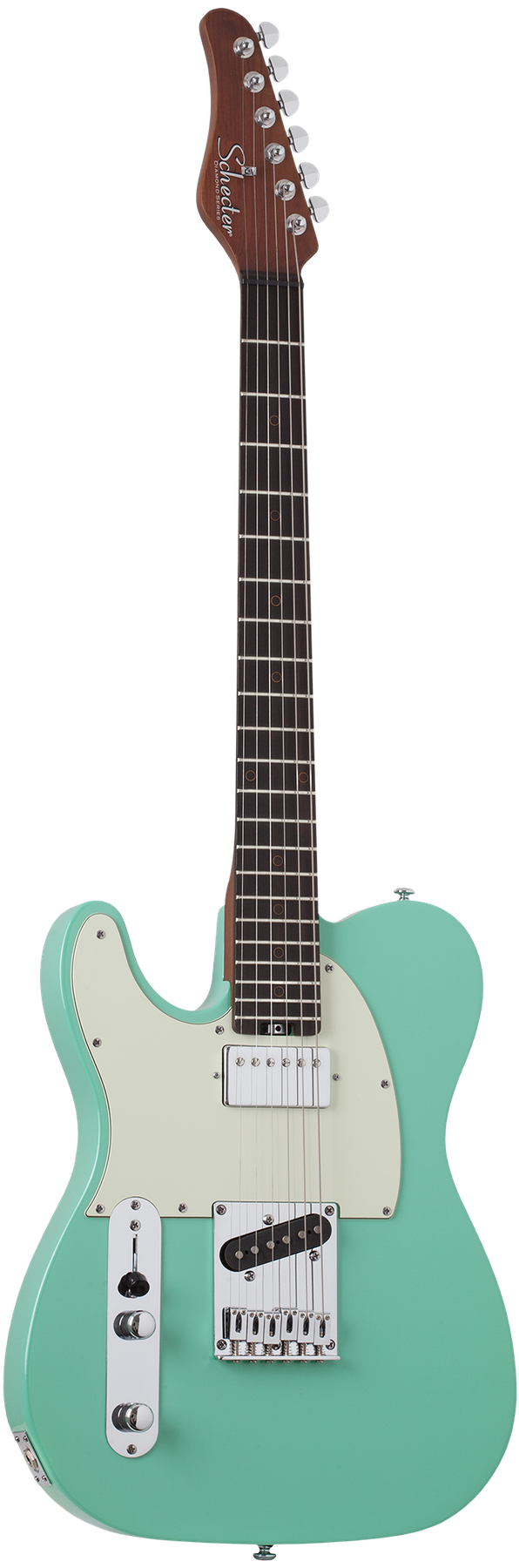 Schecter Nick Johnston PT left-handed electric guitar in Atomic Green