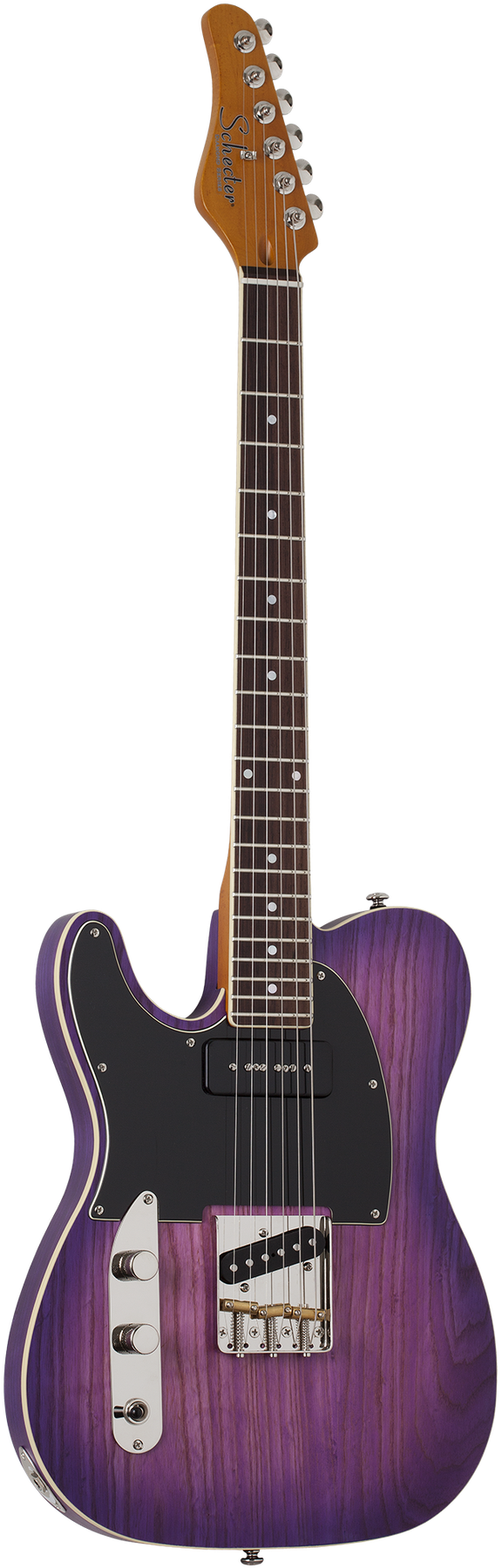 Schecter PT Special left-handed electric guitar in Purple Burst Pearl