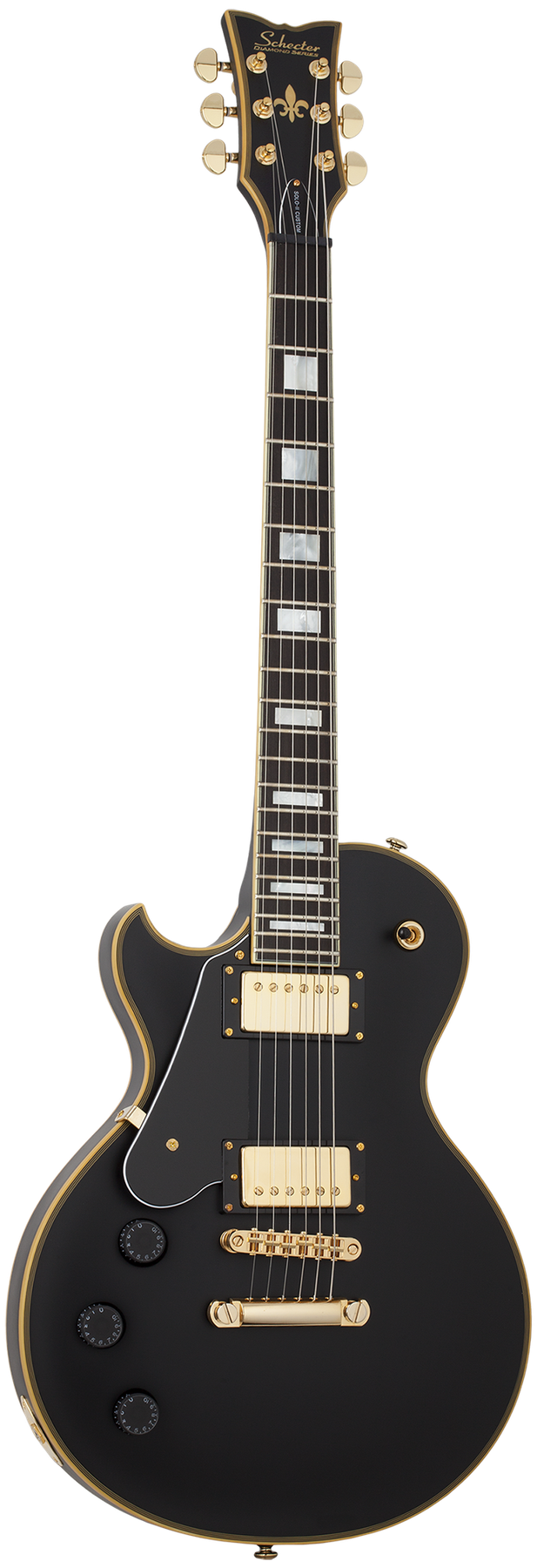 Schecter Solo II Custom left-handed electric guitar in Aged Black Satin