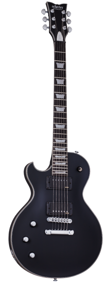 Schecter Solo-II Platinum left-handed electric guitar in Satin Black (SBK)