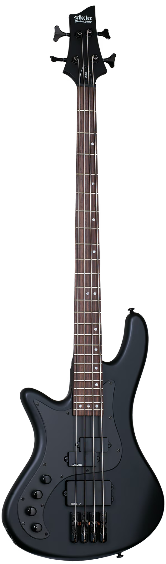 Schecter Stiletto Stealth-4 LH left-handed electric bass in Satin Black