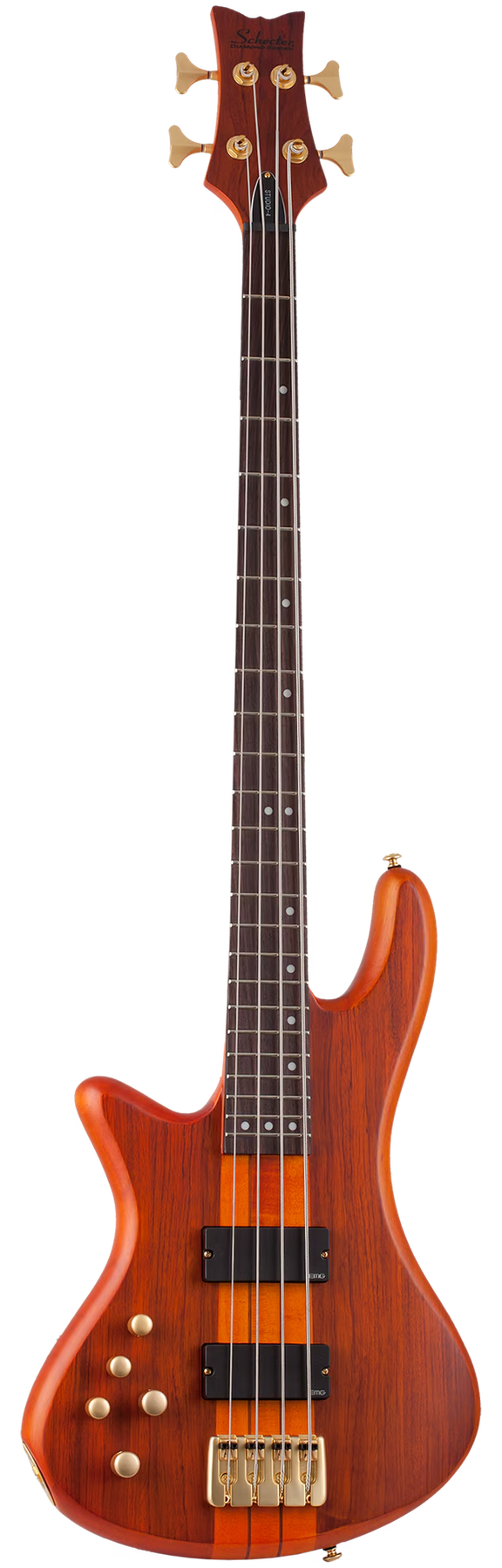 Schecter Stiletto Studio-4 LH left-handed electric bass in Honey Satin