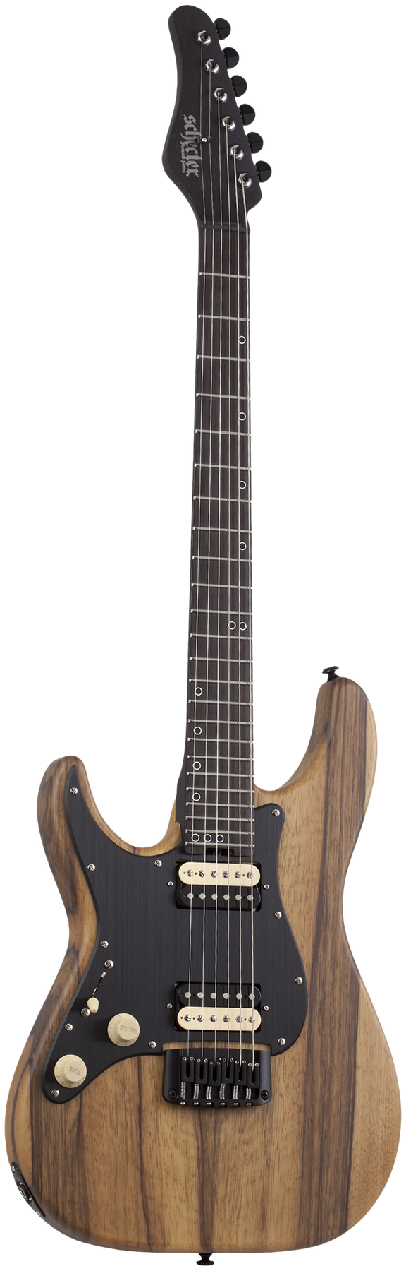 Schecter Sun Valley Super Shredder Exotic HT Black Limba left-handed electric guitar in Natural Satin