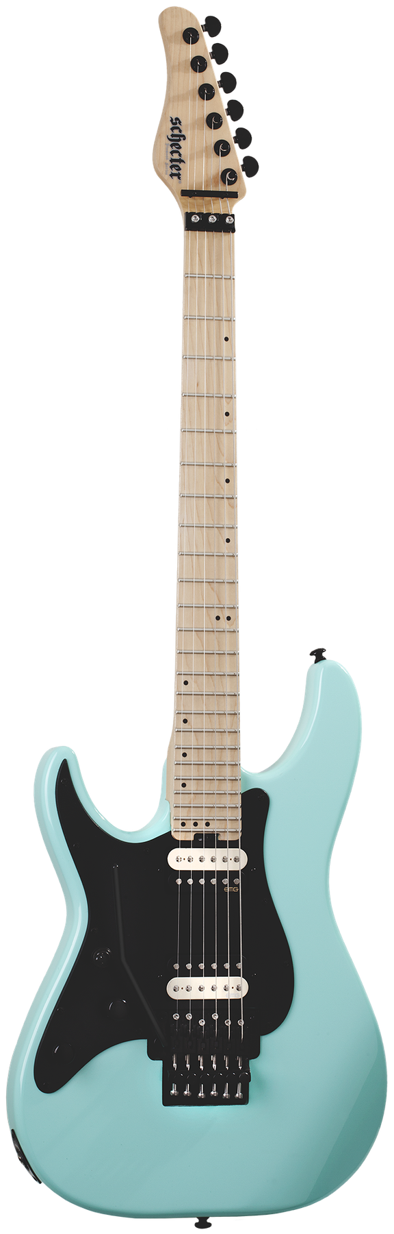 Schecter Sun Valley Super Shredder FR left-handed electric guitar in Sea Foam Green