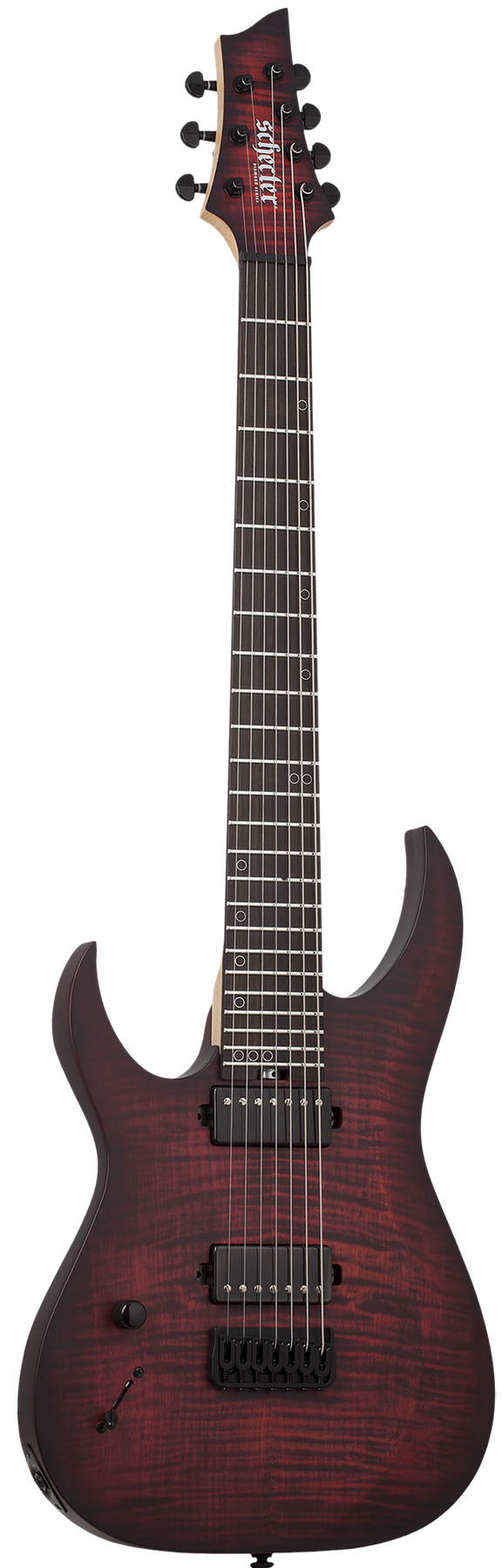 Schecter Sunset-7 Extreme left-handed electric guitar in Scarlet Burst